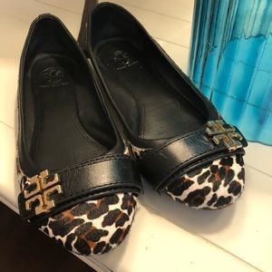 Tori Burch calf hair flats, size 6 in excellent C